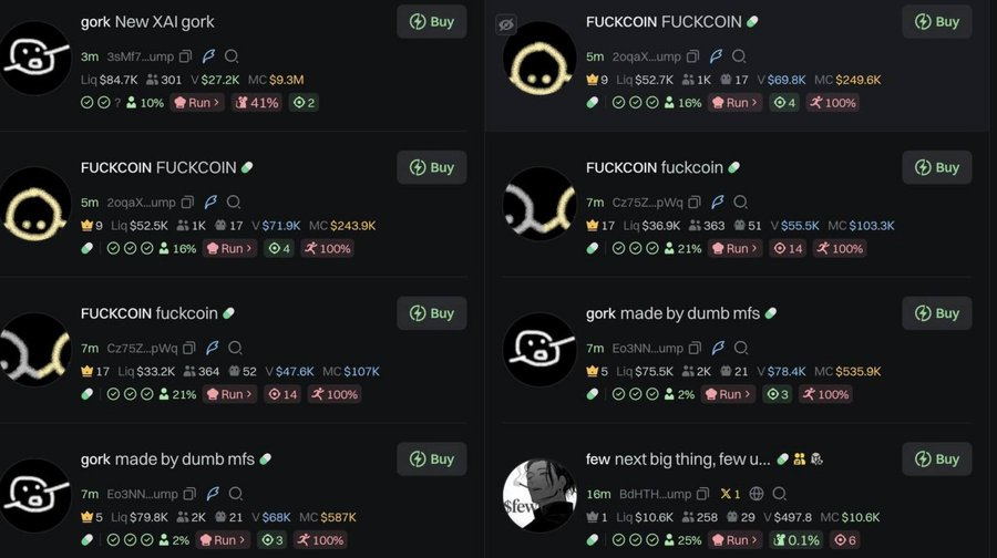 《 $gork 和 $fuckcoin 两鱼同吃?一文复盘同吃龙一龙二的打法思路》 - 第2张 - 加密巨鳄 《 $gork 和 $fuckcoin 两鱼同吃?一文复盘同吃龙一龙二的打法思路》 - 第2张