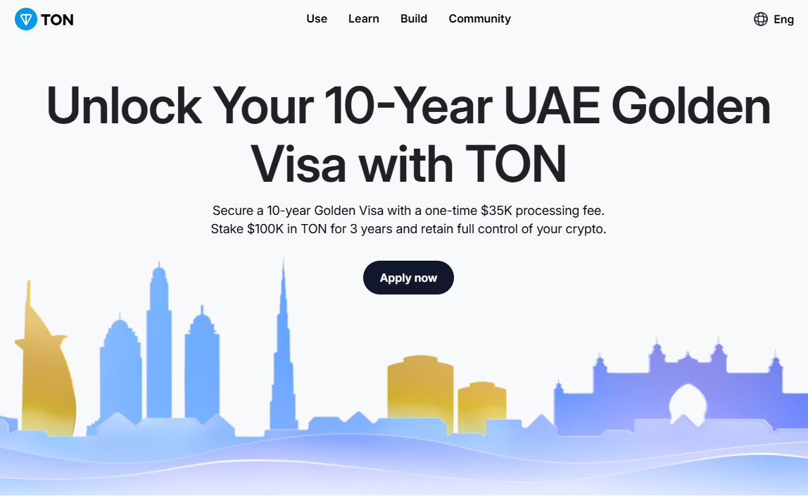 质押 Toncoin 送阿联酋签证，当居留权也变得代币化第1张