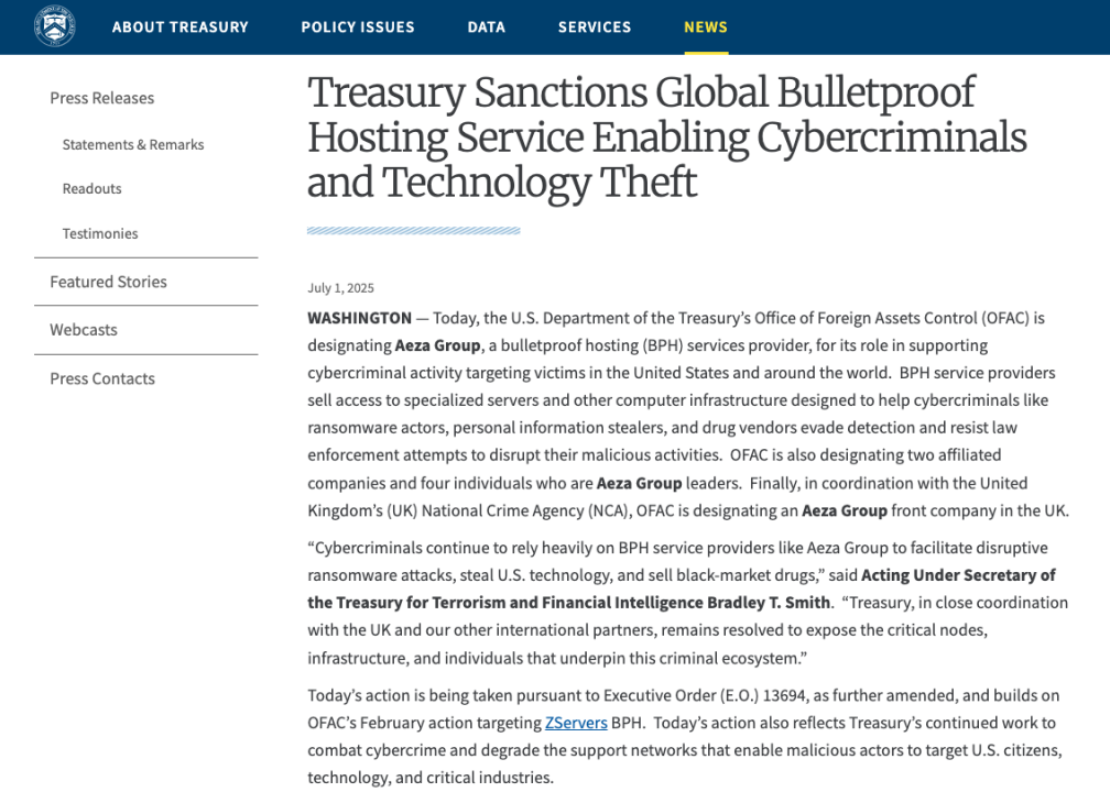 黑客、暗网、毒品市场背后的俄罗斯服务商 Aeza Group 遭制裁第1张「BreakingCoin」 黑客、暗网、毒品市场背后的俄罗斯服务商 Aeza Group 遭制裁第1张