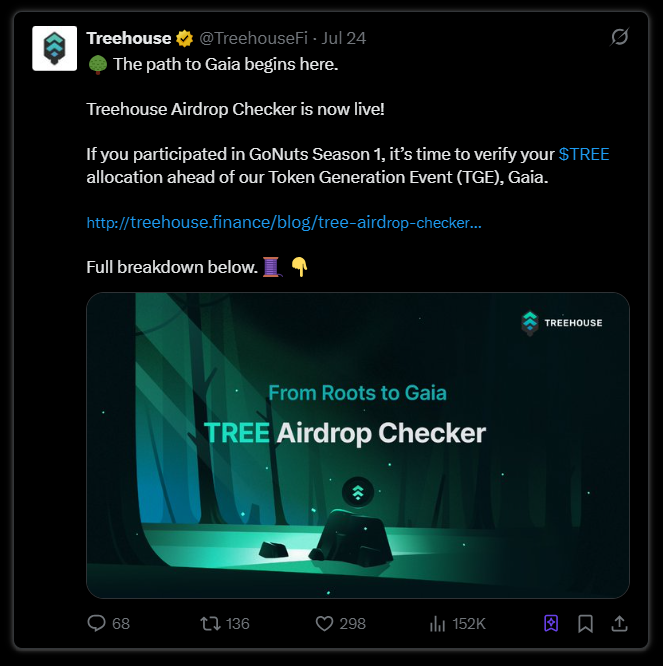 本周空投机会一览：Yala、Treeverse、$S、Caldera等第5张