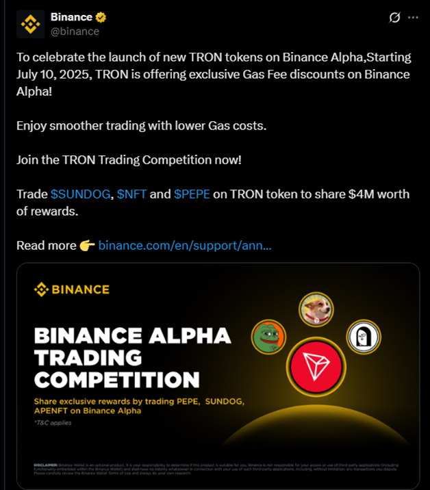 从币安到纳斯达克再到太空：波场 TRON ECO 如何在七月定义生态新维度？第1张