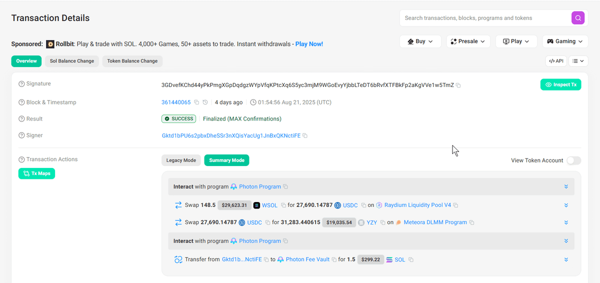 那个狙击 $LIBRA 和 $MELANIA 的男人,又在 $YZY 上狂赚 1200 万美元第5张「BreakingCoin」 那个狙击 $LIBRA 和 $MELANIA 的男人,又在 $YZY 上狂赚 1200 万美元第5张