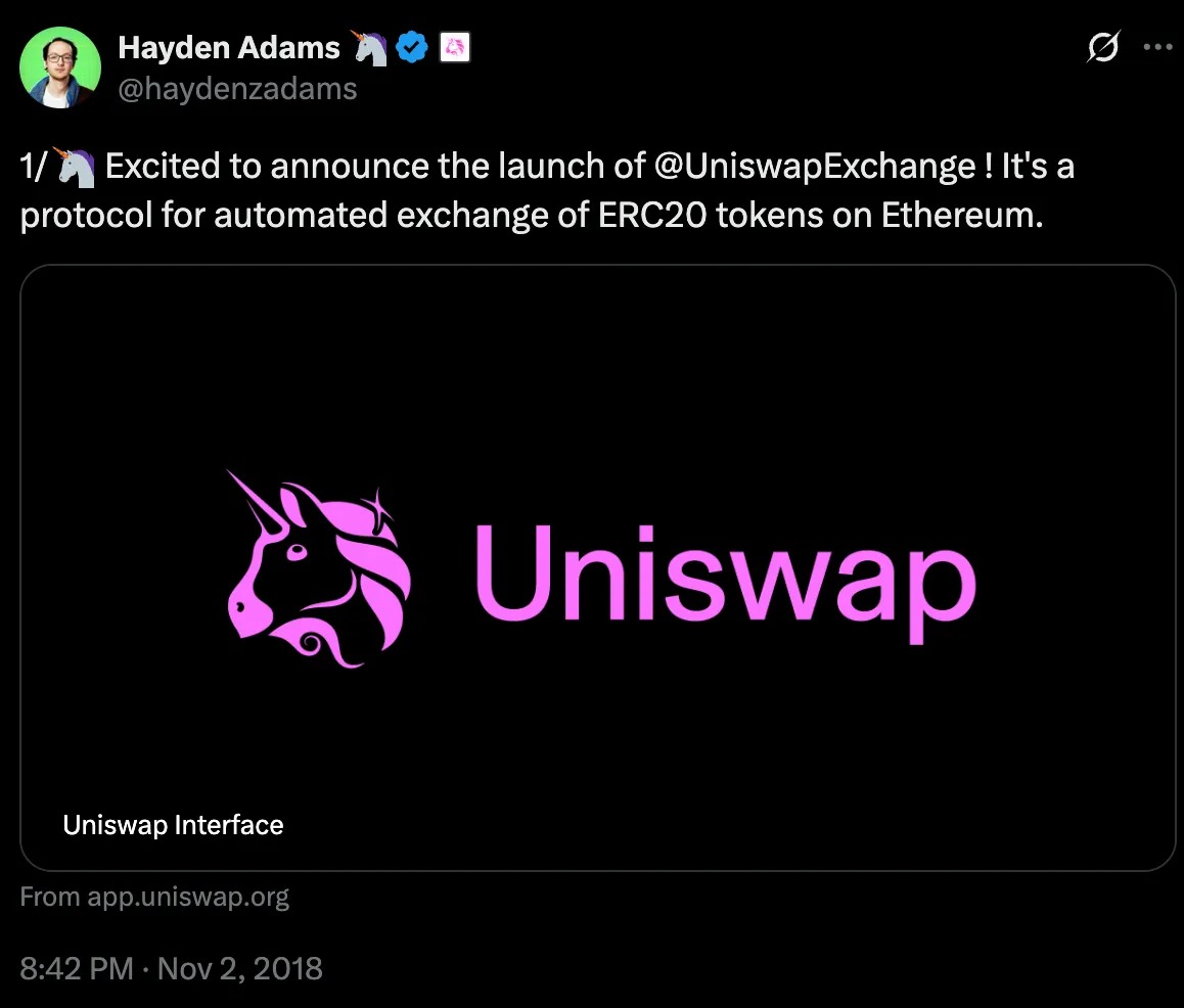 Hayden Adams 与 Uniswap 的故事第3张「BreakingCoin」 Hayden Adams 与 Uniswap 的故事第3张