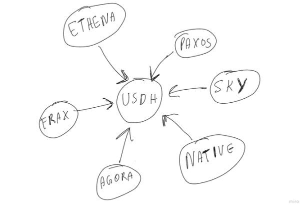 盘点 USDH 铸币权六大主要竞争者， 我押注了 Ethena第1张